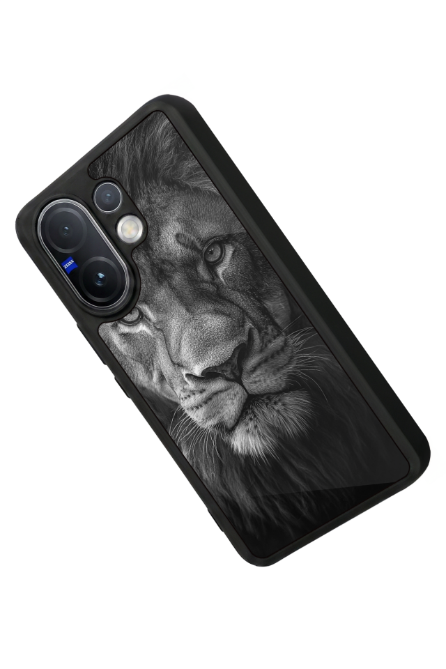 Vivo V60 Uyumlu Aslan Tasarımlı Glossy Premium Kılıf