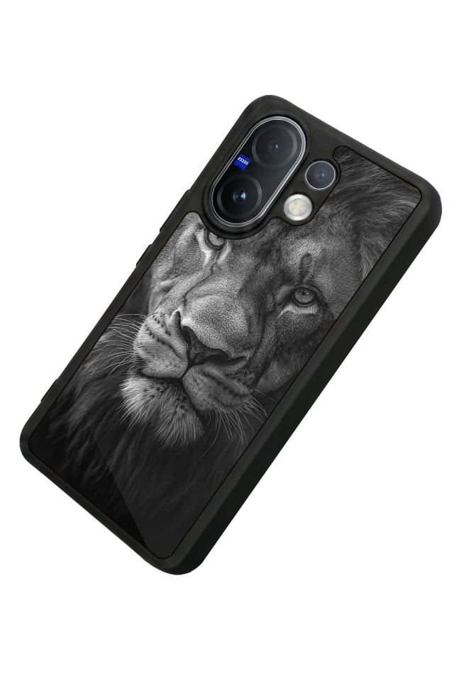 Vivo V60 Uyumlu Aslan Tasarımlı Glossy Premium Kılıf