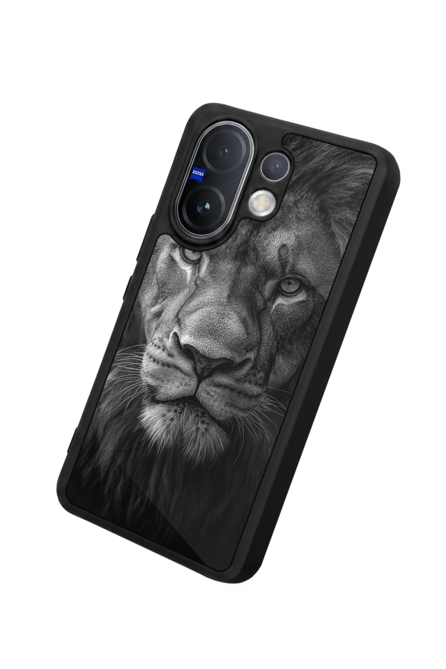 Vivo V60 Uyumlu Aslan Tasarımlı Glossy Premium Kılıf