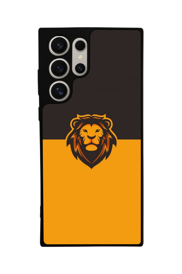 Samsung Galaxy S22 Ultra Uyumlu Aslan Tasarımlı Glossy Premium Kılıf