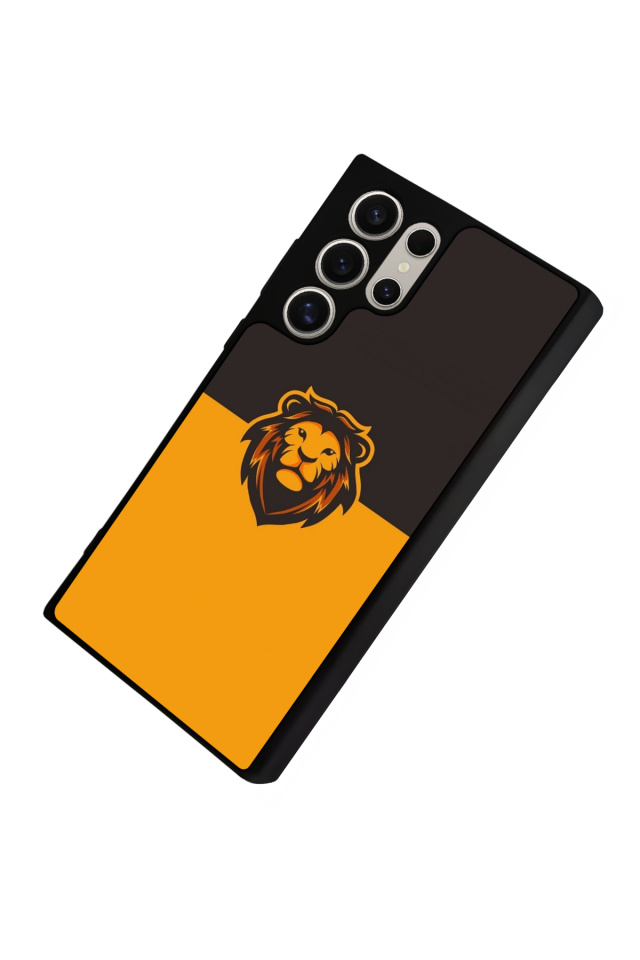 Samsung Galaxy S22 Ultra Uyumlu Aslan Tasarımlı Glossy Premium Kılıf