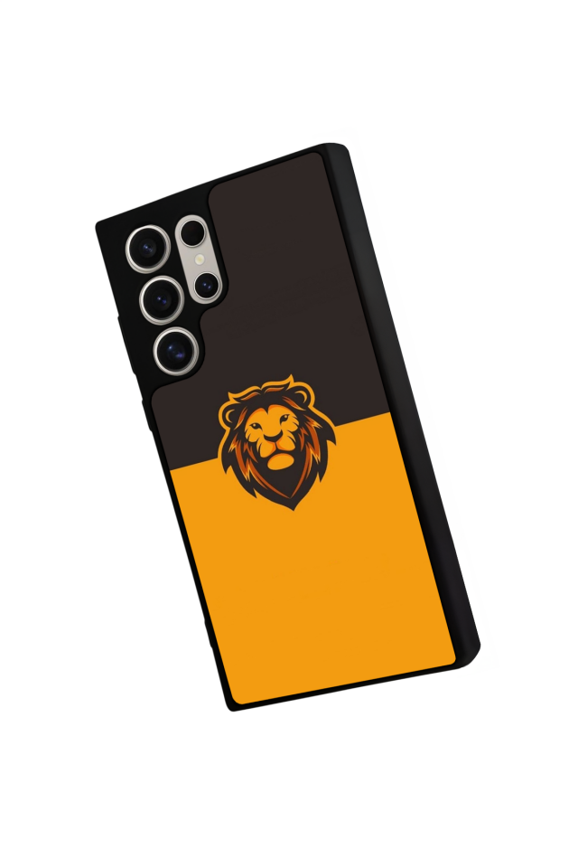 Samsung Galaxy S22 Ultra Uyumlu Aslan Tasarımlı Glossy Premium Kılıf