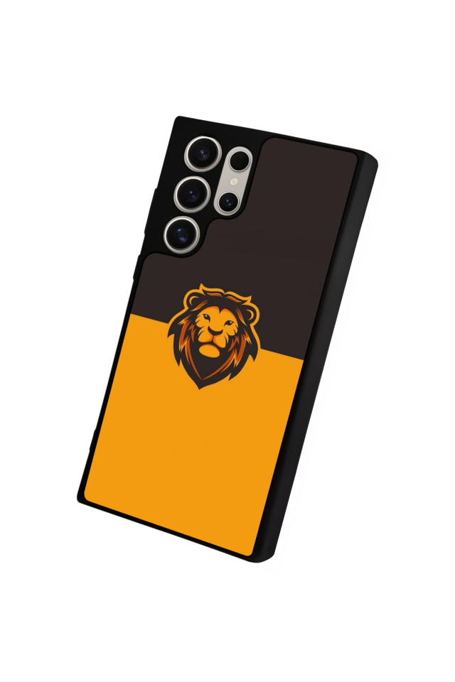 Samsung Galaxy S22 Ultra Uyumlu Aslan Tasarımlı Glossy Premium Kılıf