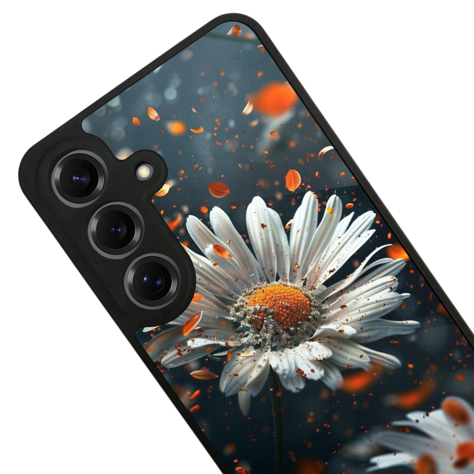 Samsung Galaxy S25 Uyumlu Cicek Tasarımlı Glossy Premium Kılıf