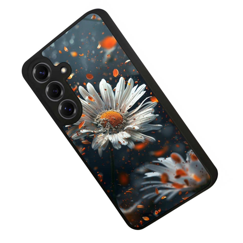 Samsung Galaxy S25 Uyumlu Cicek Tasarımlı Glossy Premium Kılıf