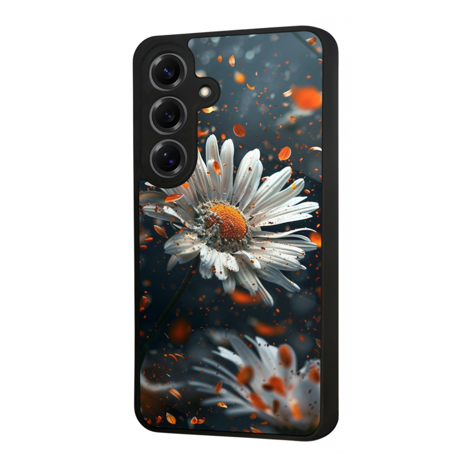 Samsung Galaxy S25 Uyumlu Cicek Tasarımlı Glossy Premium Kılıf