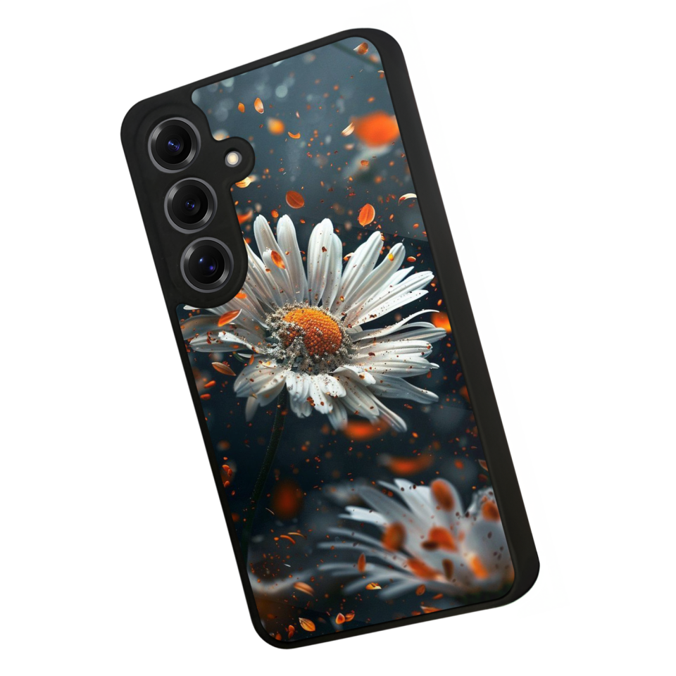 Samsung Galaxy S25 Uyumlu Cicek Tasarımlı Glossy Premium Kılıf