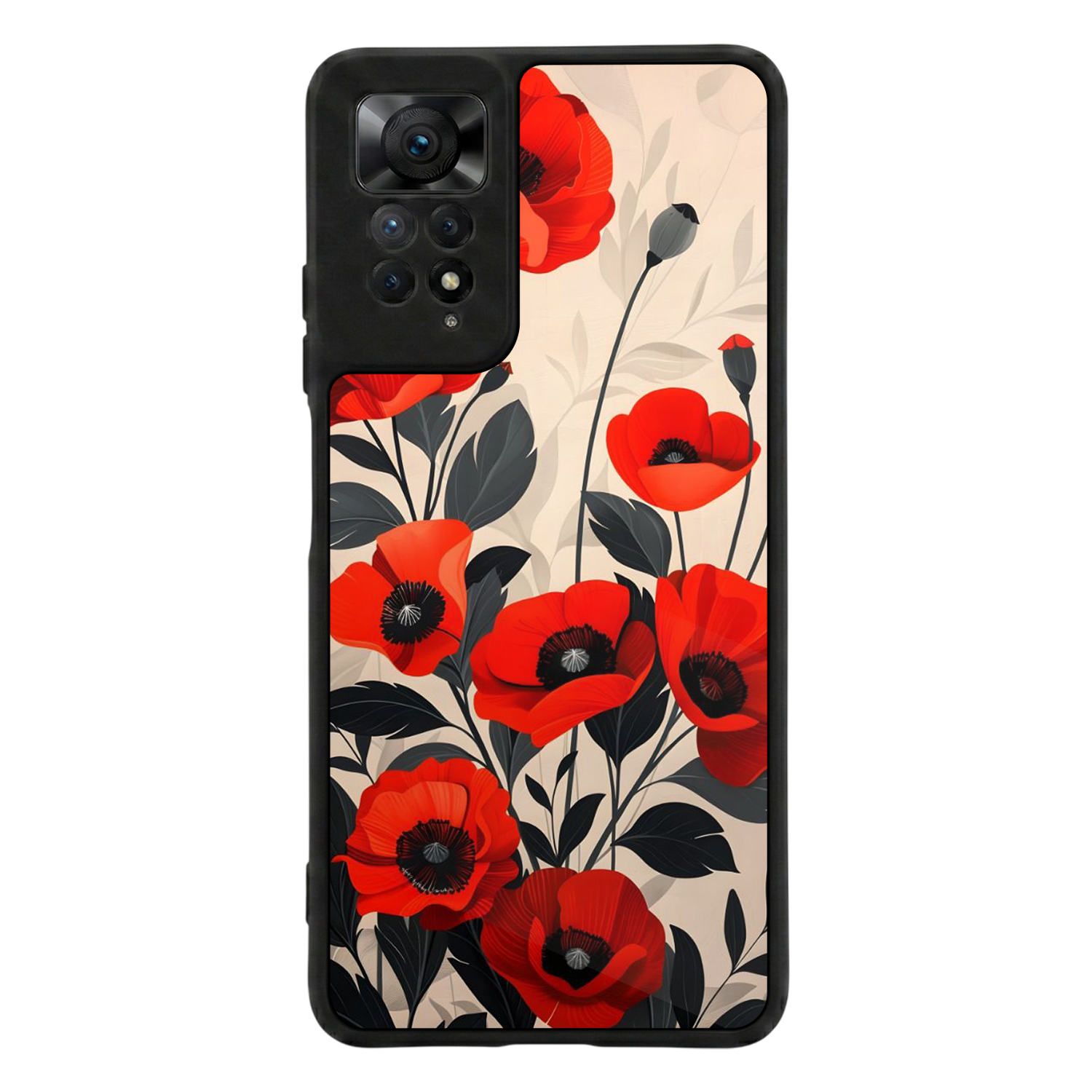 Xiaomi Redmi Note 12 Pro Uyumlu Floral Tasarımlı Glossy Premium Kılıf