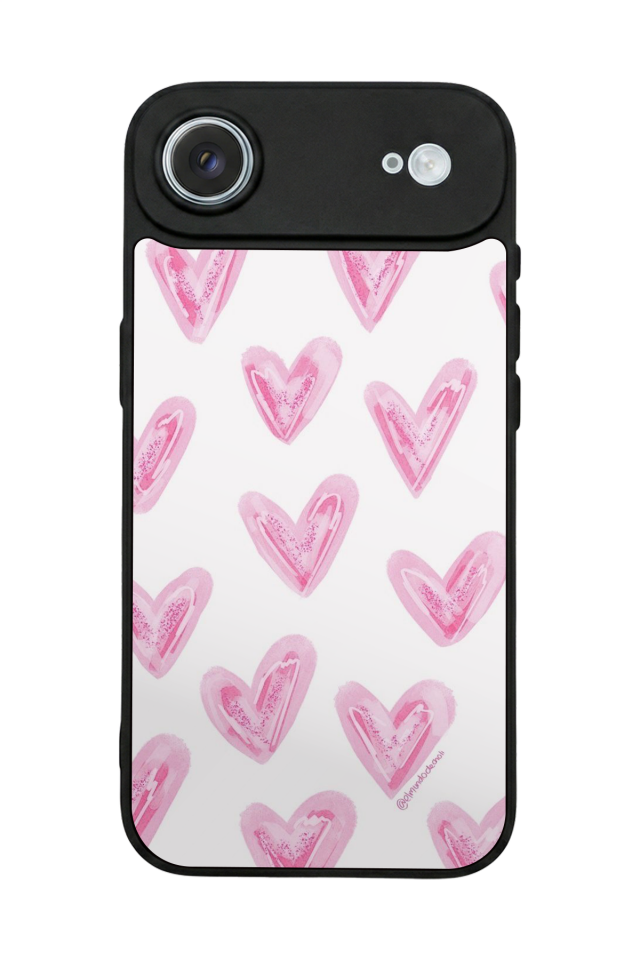 iPhone 17 Air Uyumlu Kalp Love Tasarımlı Glossy Premium Kılıf