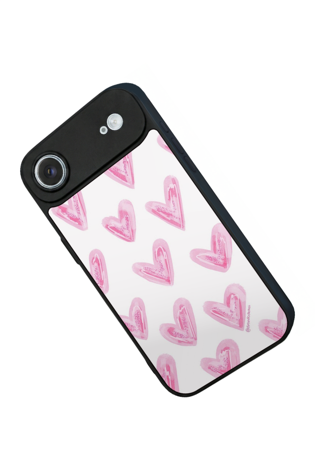 iPhone 17 Air Uyumlu Kalp Love Tasarımlı Glossy Premium Kılıf