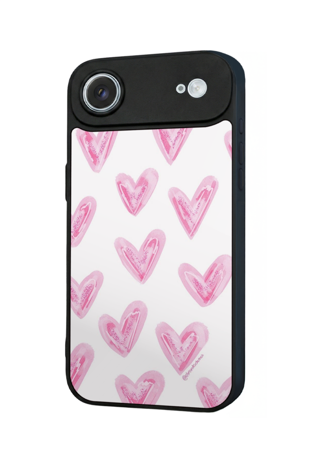 iPhone 17 Air Uyumlu Kalp Love Tasarımlı Glossy Premium Kılıf