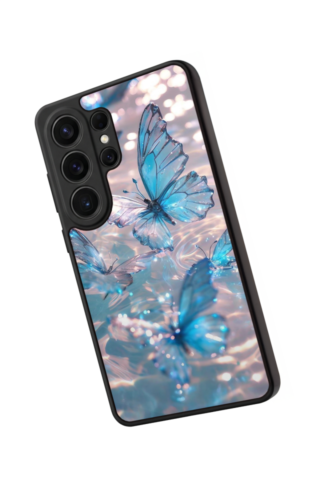 Samsung Galaxy S26 Ultra Uyumlu Kelebek Tasarımlı Glossy Premium Kılıf