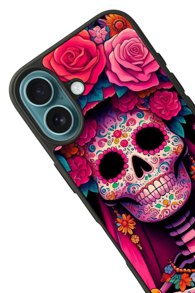 iPhone 16 Plus Uyumlu KuruKafa Tasarımlı Glossy Premium Kılıf