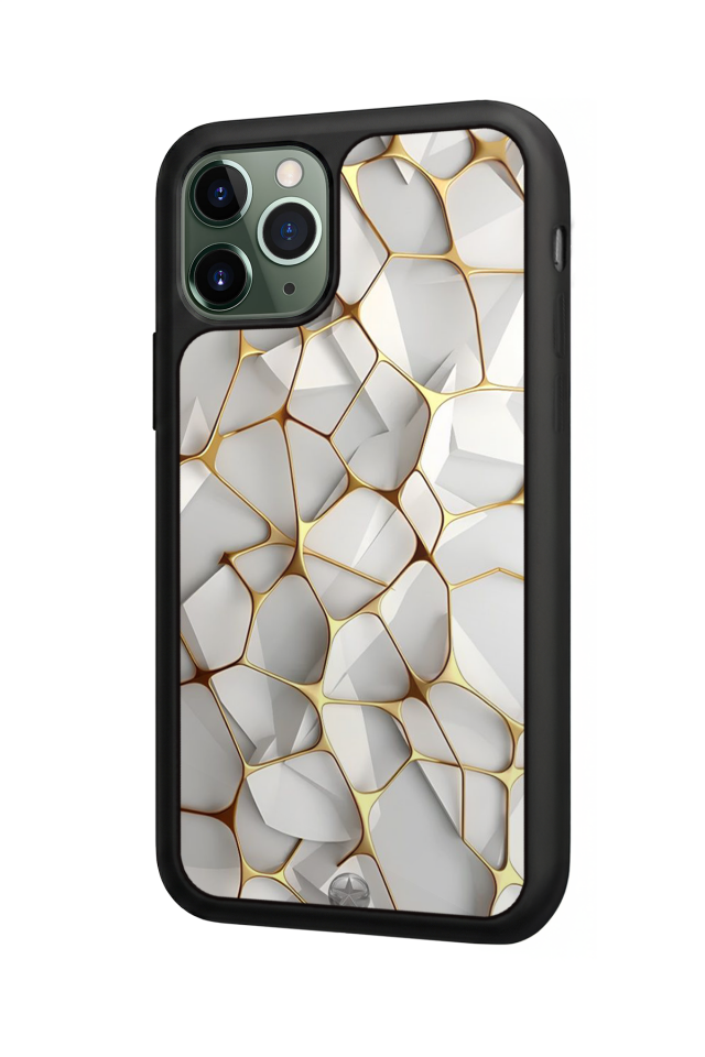 iPhone 11 Pro Uyumlu Mermer Marble Tasarımlı Glossy Premium Kılıf