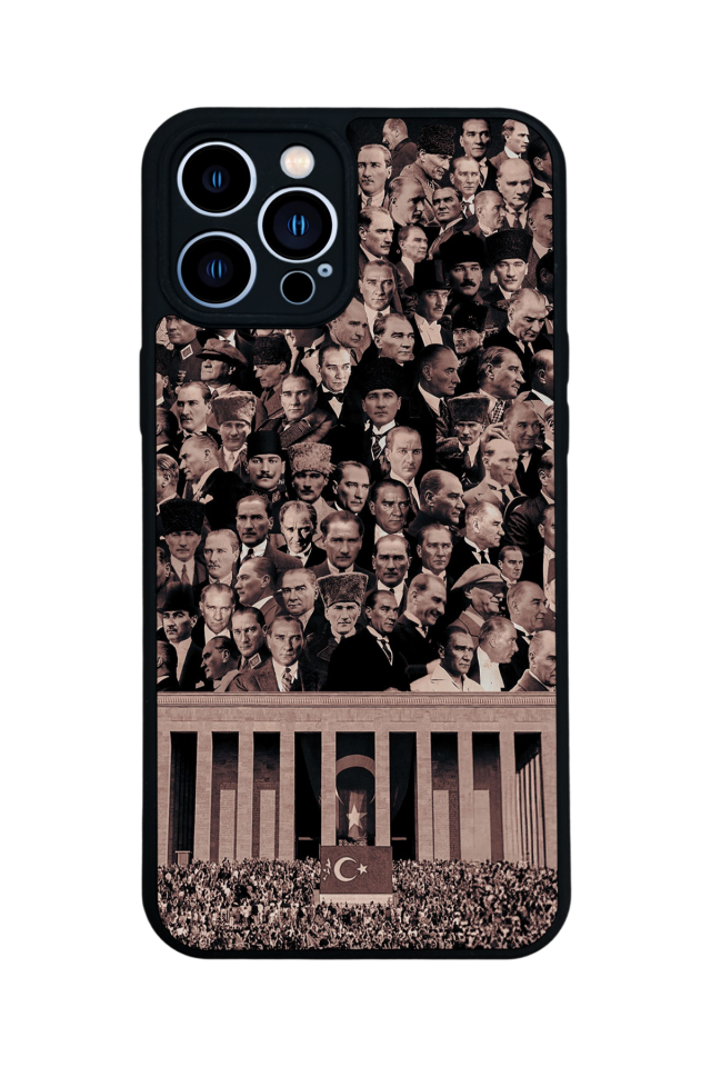 iPhone 12 Pro Max Uyumlu Mustafa Kemal Ataturk Tasarımlı Glossy Premium Kılıf