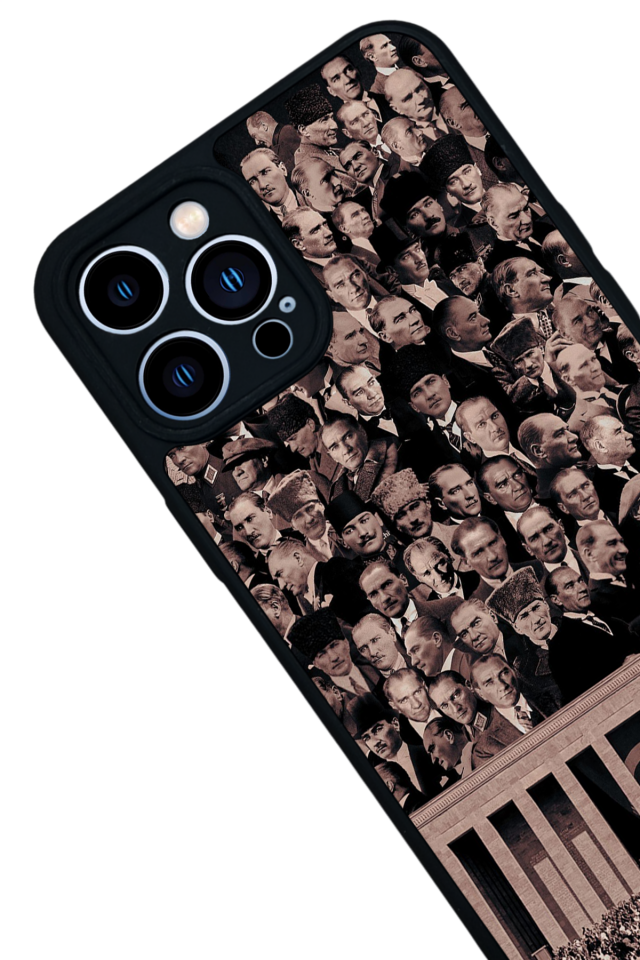 iPhone 12 Pro Max Uyumlu Mustafa Kemal Ataturk Tasarımlı Glossy Premium Kılıf