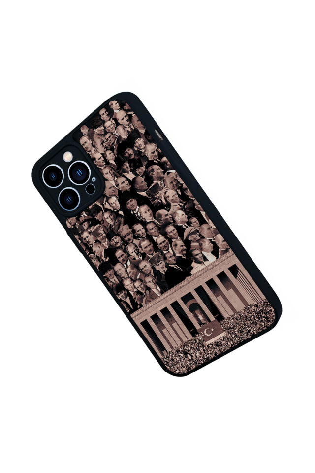 iPhone 12 Pro Max Uyumlu Mustafa Kemal Ataturk Tasarımlı Glossy Premium Kılıf