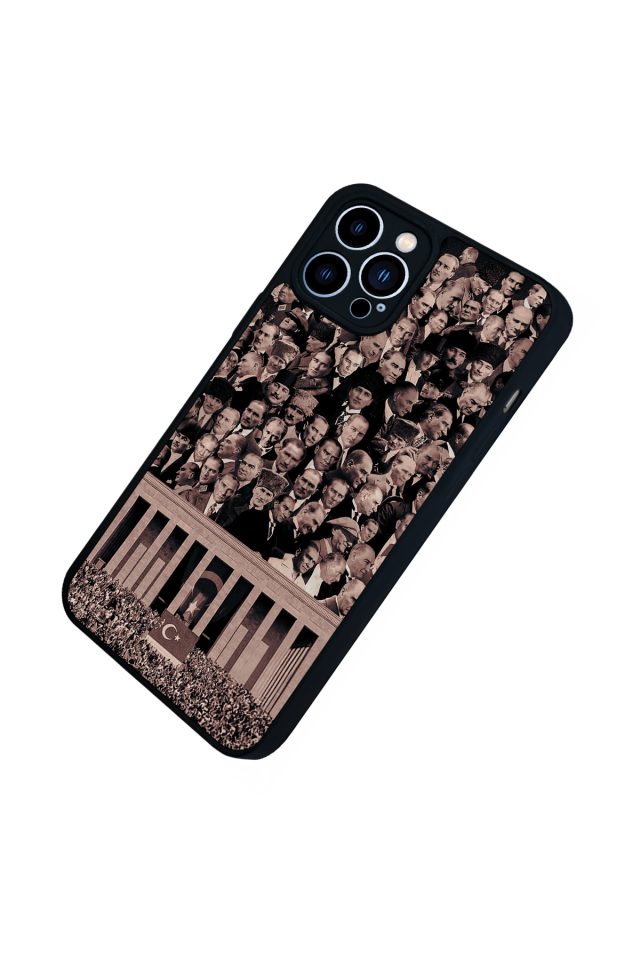 iPhone 12 Pro Max Uyumlu Mustafa Kemal Ataturk Tasarımlı Glossy Premium Kılıf