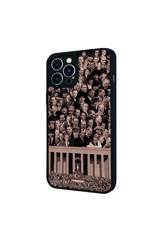 iPhone 12 Pro Max Uyumlu Mustafa Kemal Ataturk Tasarımlı Glossy Premium Kılıf