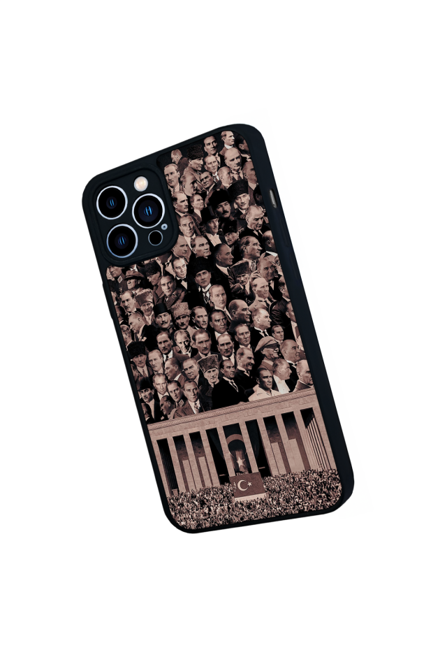 iPhone 12 Pro Max Uyumlu Mustafa Kemal Ataturk Tasarımlı Glossy Premium Kılıf