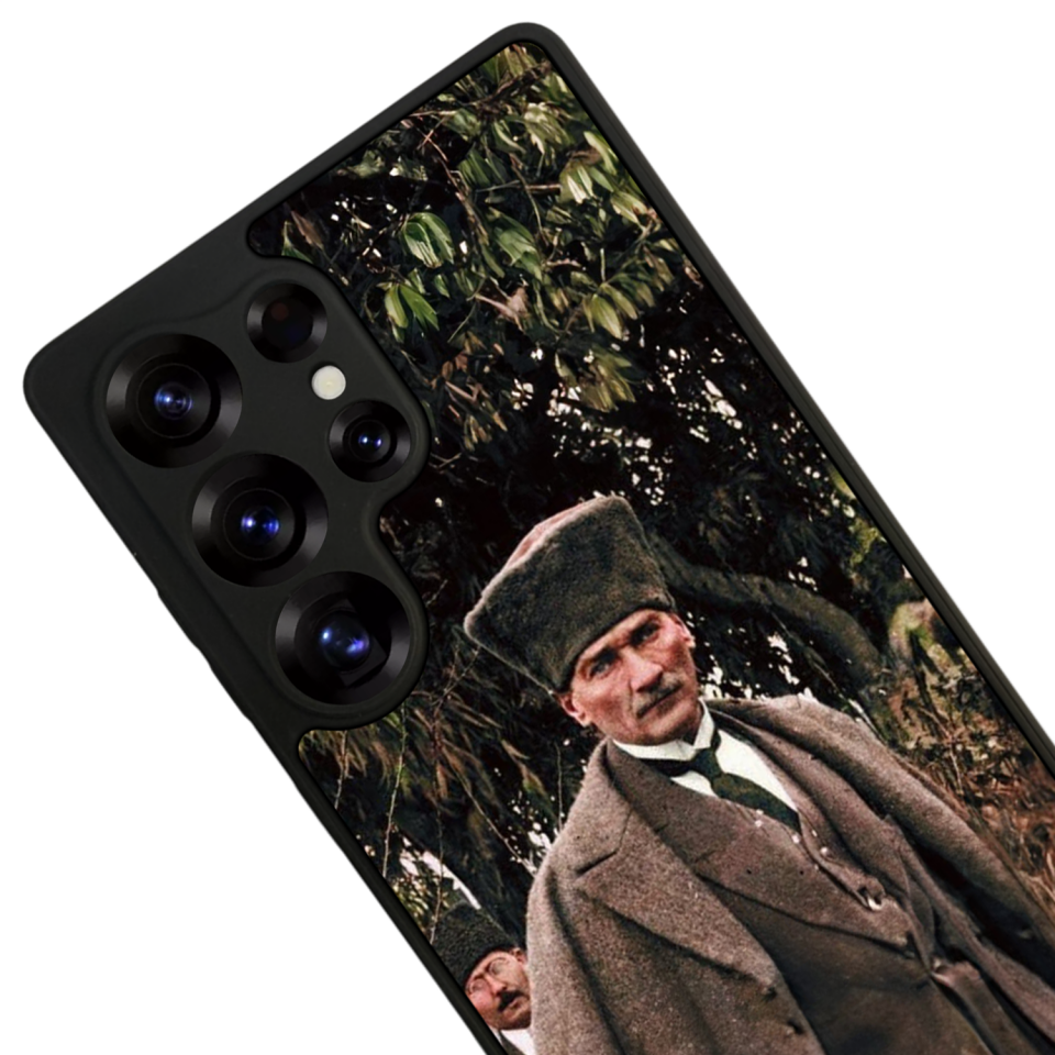 Samsung Galaxy S25 Ultra Uyumlu Mustafa Kemal Ataturk Tasarımlı Glossy Premium Kılıf