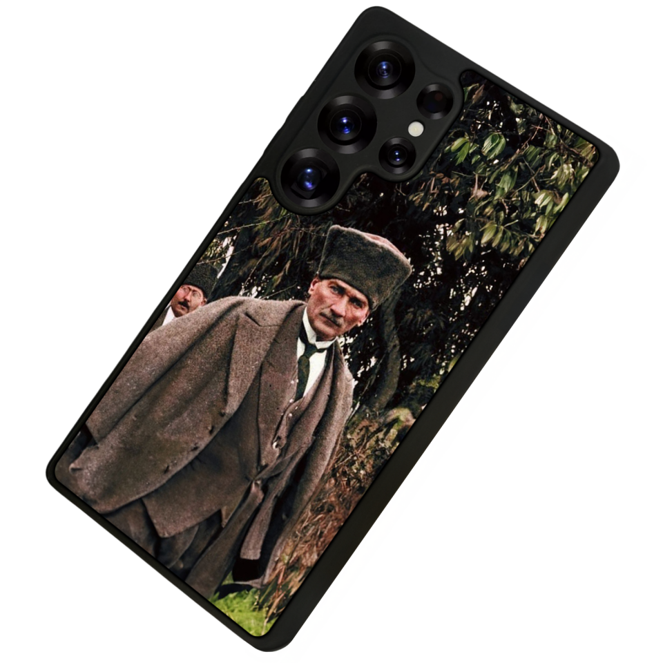 Samsung Galaxy S25 Ultra Uyumlu Mustafa Kemal Ataturk Tasarımlı Glossy Premium Kılıf