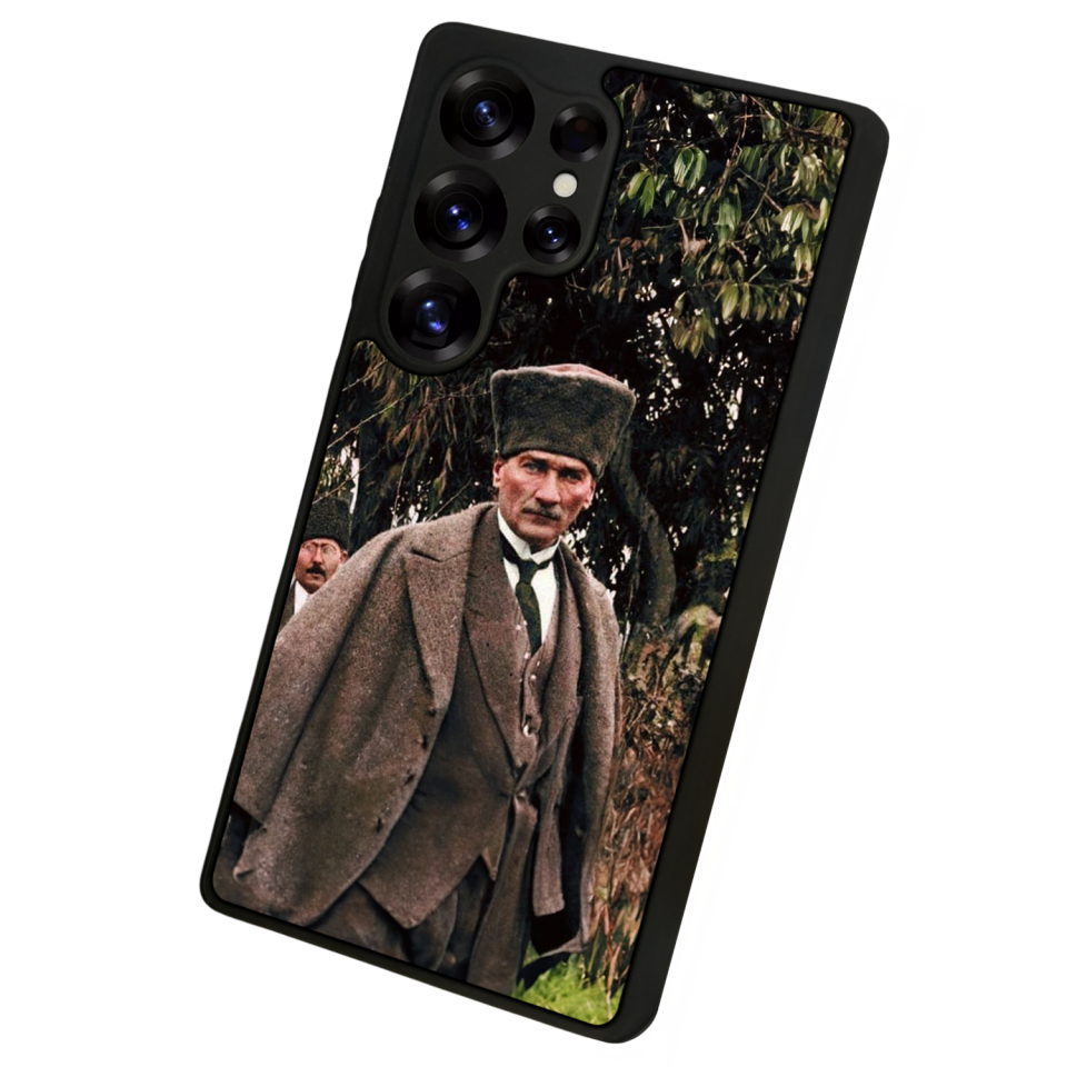 Samsung Galaxy S25 Ultra Uyumlu Mustafa Kemal Ataturk Tasarımlı Glossy Premium Kılıf