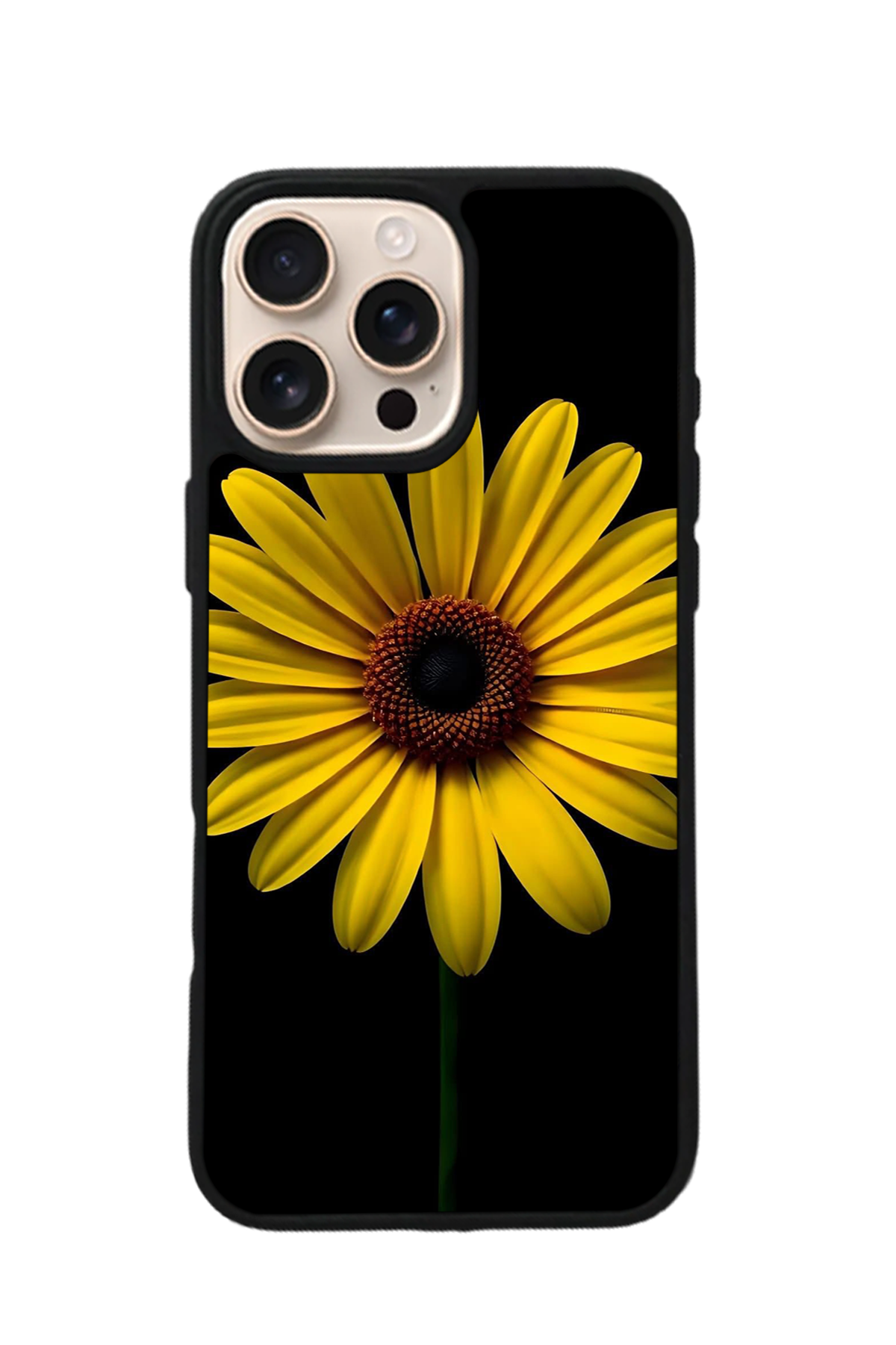 iPhone 15 Pro Uyumlu Papatya Tasarımlı Glossy Premium Kılıf