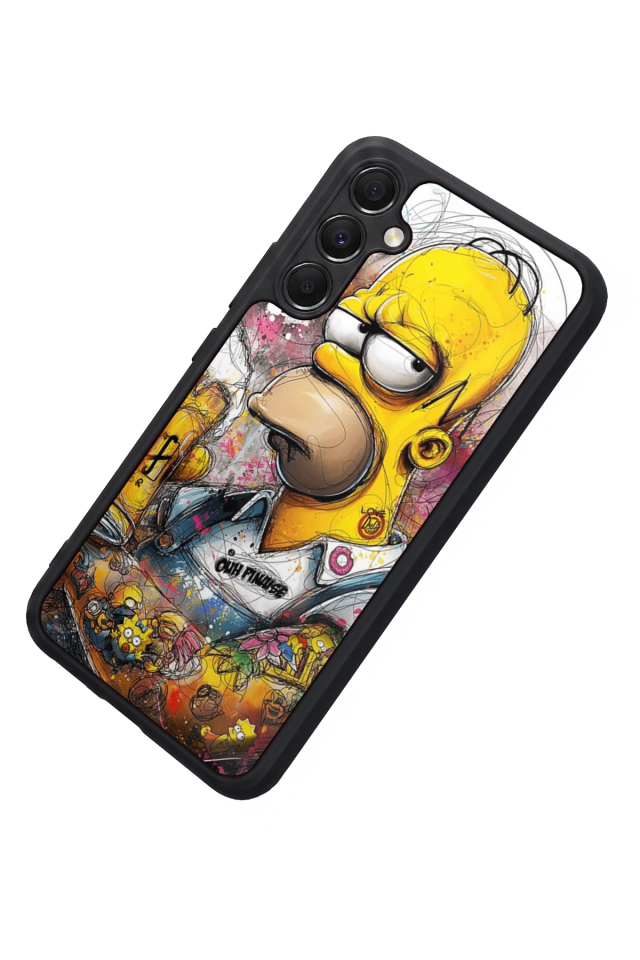 Samsung Galaxy M34 Uyumlu The Simpsons Tasarımlı Glossy Premium Kılıf