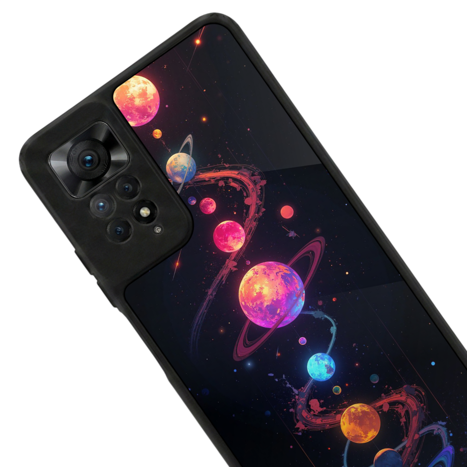 Xiaomi Redmi Note 11 Pro Uyumlu Uzay Tasarımlı Glossy Premium Kılıf