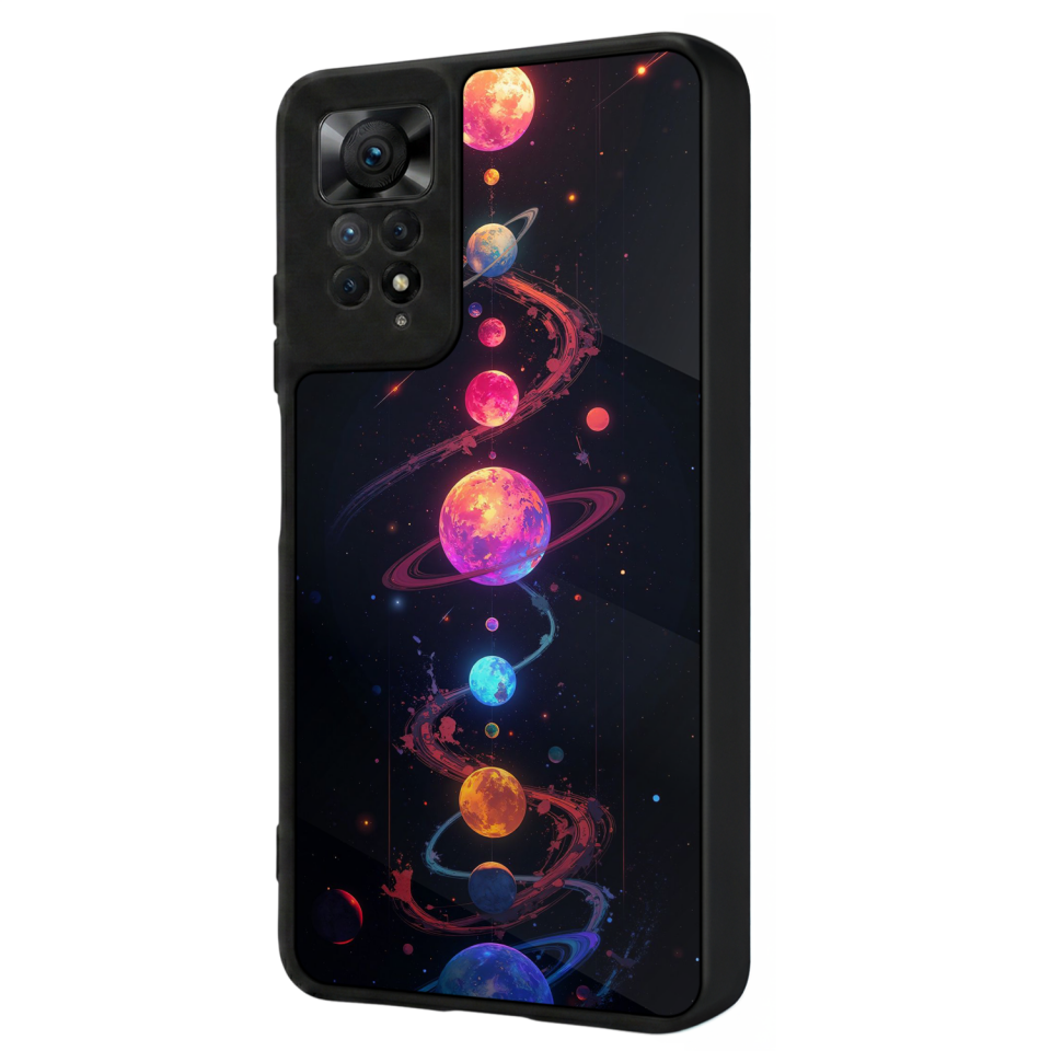 Xiaomi Redmi Note 11 Pro Uyumlu Uzay Tasarımlı Glossy Premium Kılıf