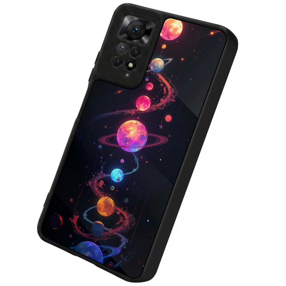 Xiaomi Redmi Note 11 Pro Uyumlu Uzay Tasarımlı Glossy Premium Kılıf