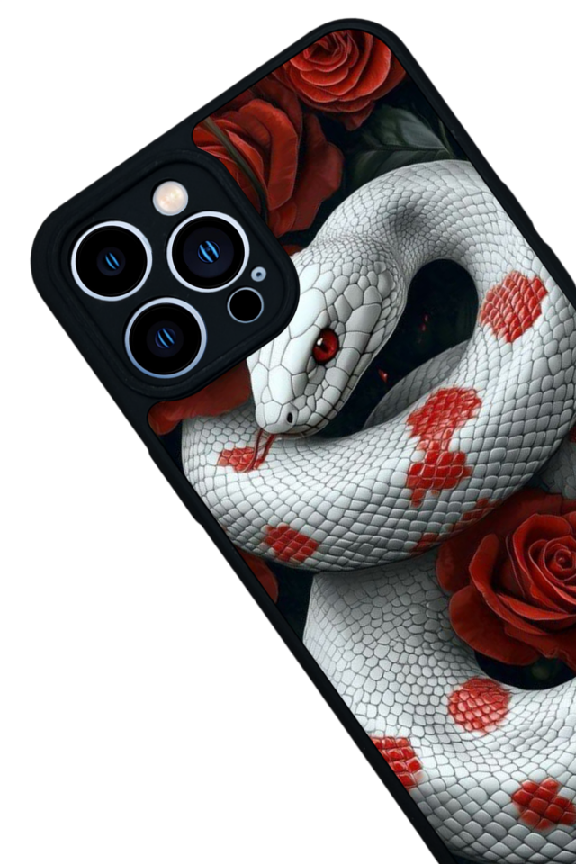 iPhone 13 Pro Max Uyumlu Yılan Tasarımlı Glossy Premium Kılıf