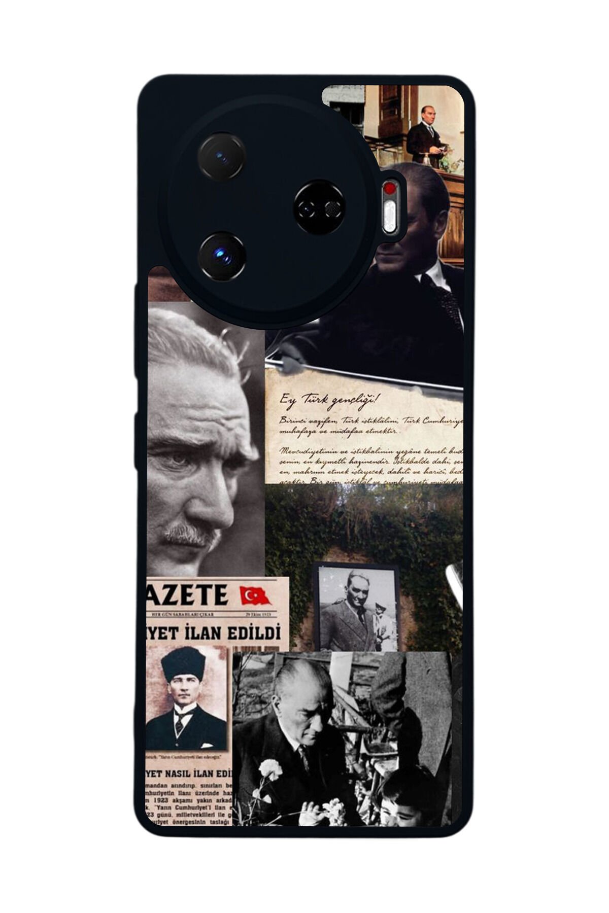 Tecno Camon 30 Pro Uyumlu Mustafa Kemal Ataturk Tasarımlı Glossy Premium Kılıf