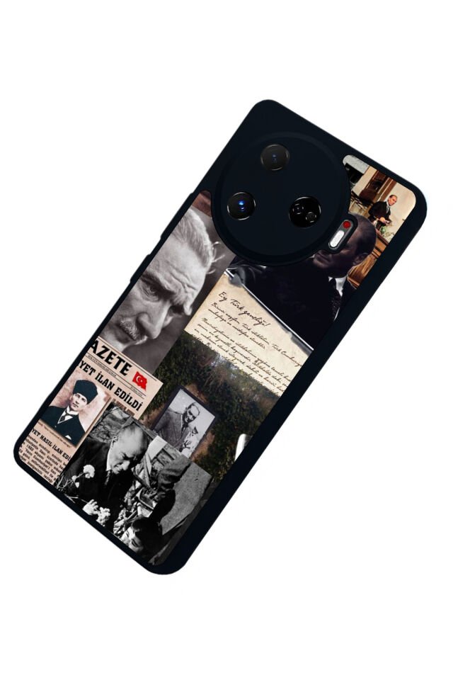 Tecno Camon 30 Pro Uyumlu Mustafa Kemal Ataturk Tasarımlı Glossy Premium Kılıf