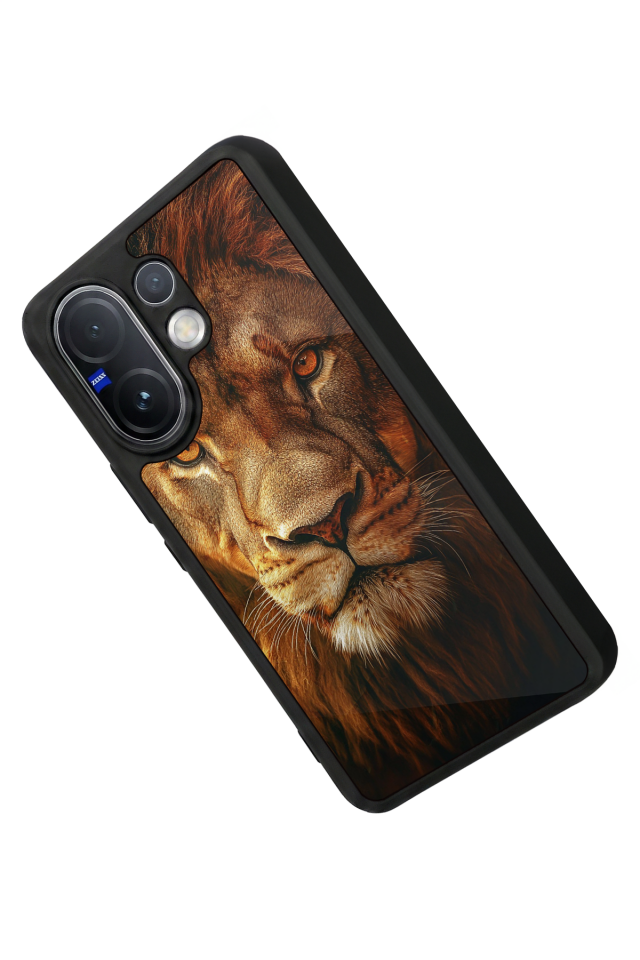 Vivo V60 Uyumlu Aslan Tasarımlı Glossy Premium Kılıf