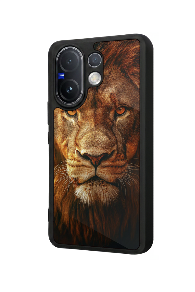 Vivo V60 Uyumlu Aslan Tasarımlı Glossy Premium Kılıf