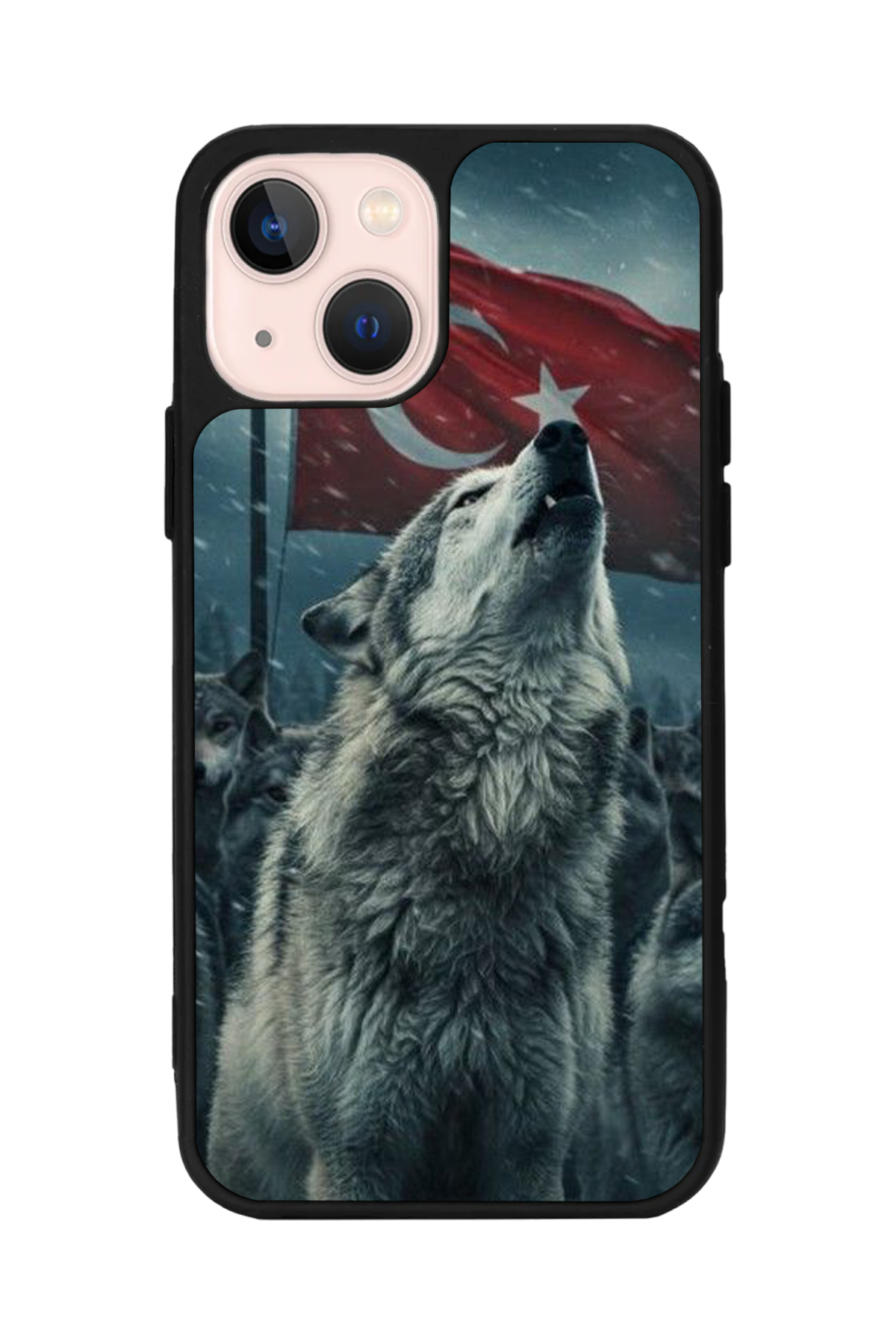iPhone 13 Mini Uyumlu Bozkurt Tasarımlı Glossy Premium Kılıf