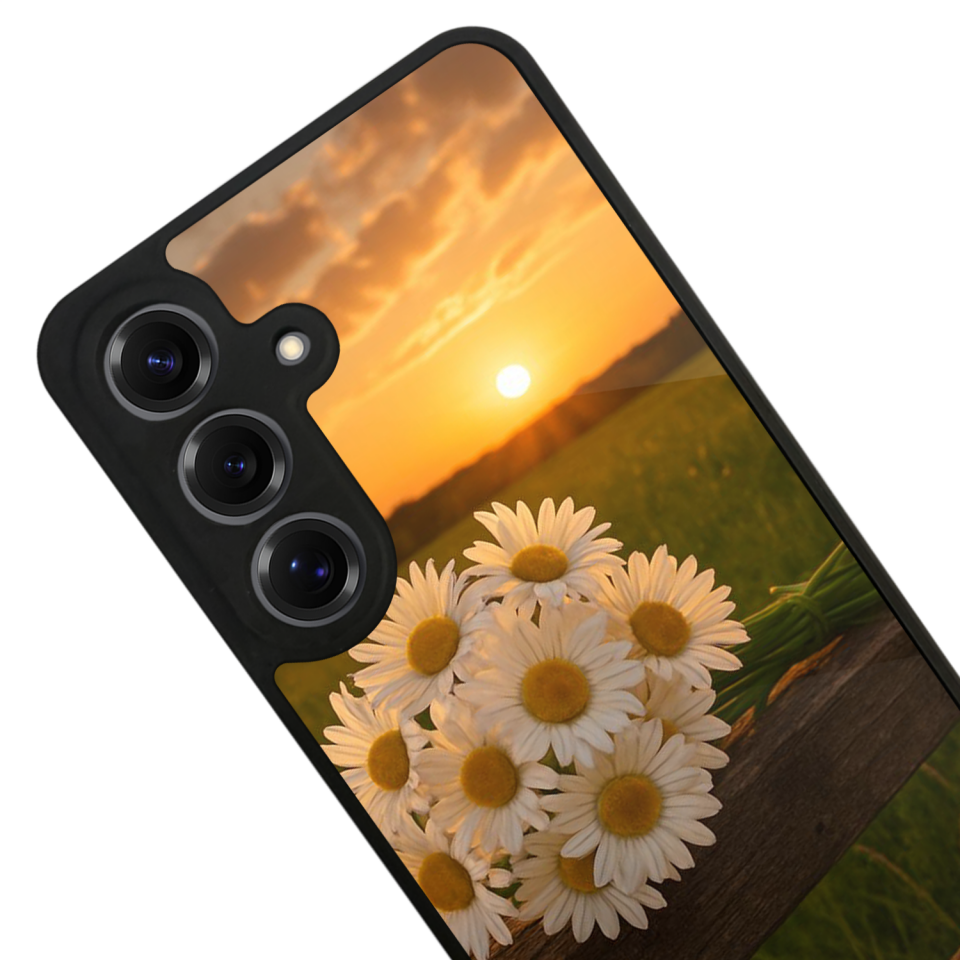Samsung Galaxy S25 Uyumlu Cicek Tasarımlı Glossy Premium Kılıf