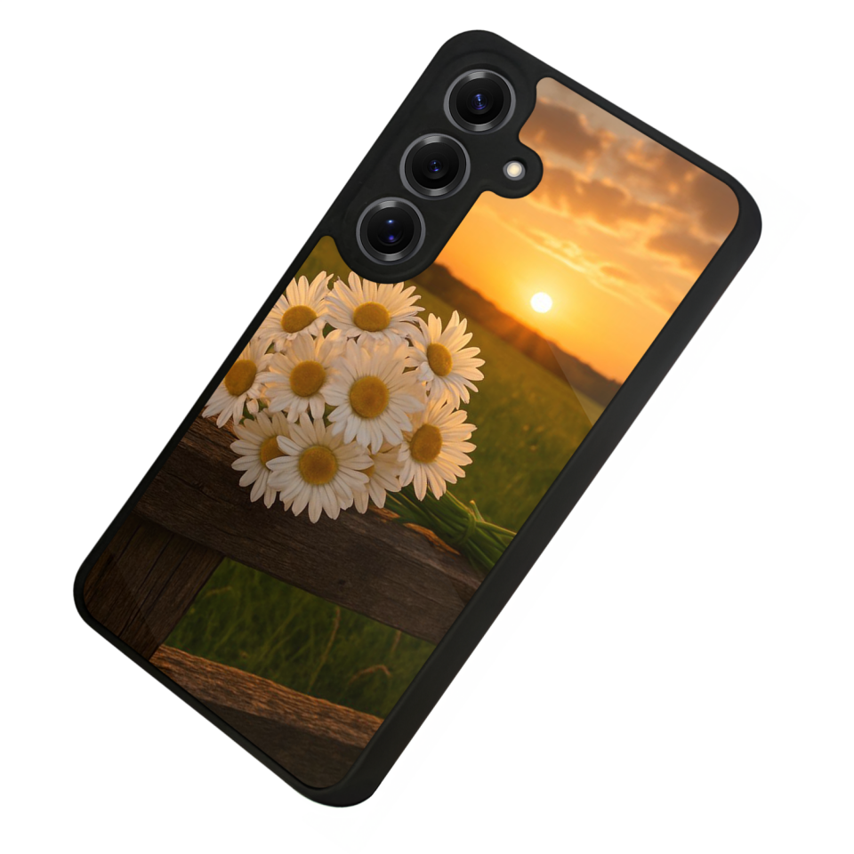 Samsung Galaxy S25 Uyumlu Cicek Tasarımlı Glossy Premium Kılıf