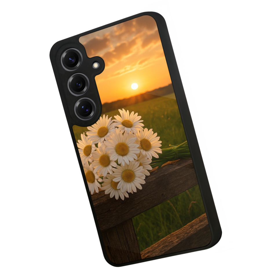 Samsung Galaxy S25 Uyumlu Cicek Tasarımlı Glossy Premium Kılıf
