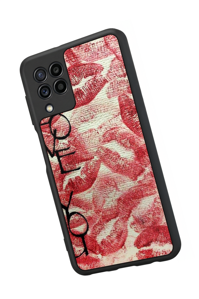 Samsung Galaxy M22 Uyumlu Dudak Tasarımlı Glossy Premium Kılıf