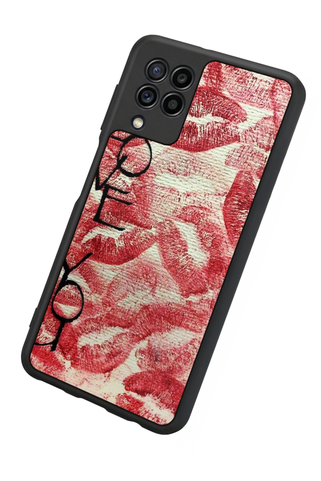 Samsung Galaxy M22 Uyumlu Dudak Tasarımlı Glossy Premium Kılıf