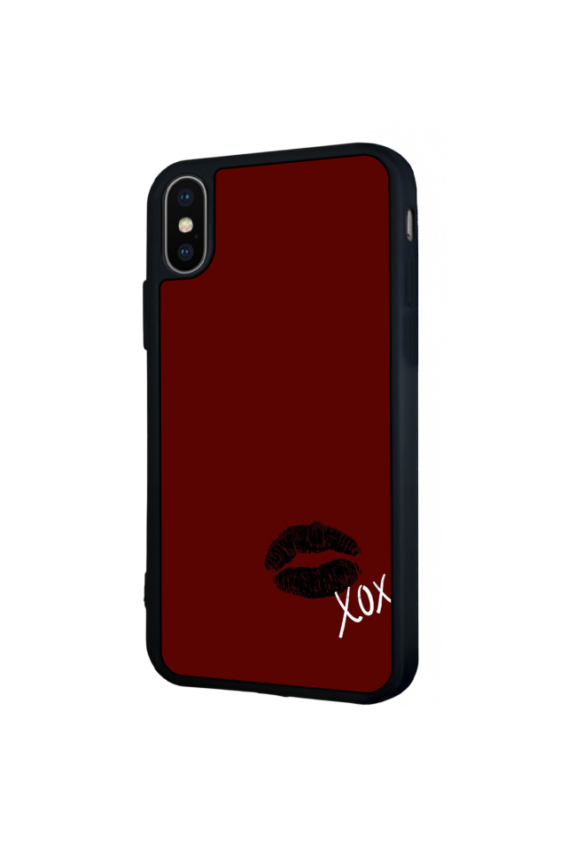 iPhone X/ XS Uyumlu Kalp Love Tasarımlı Glossy Premium Kılıf