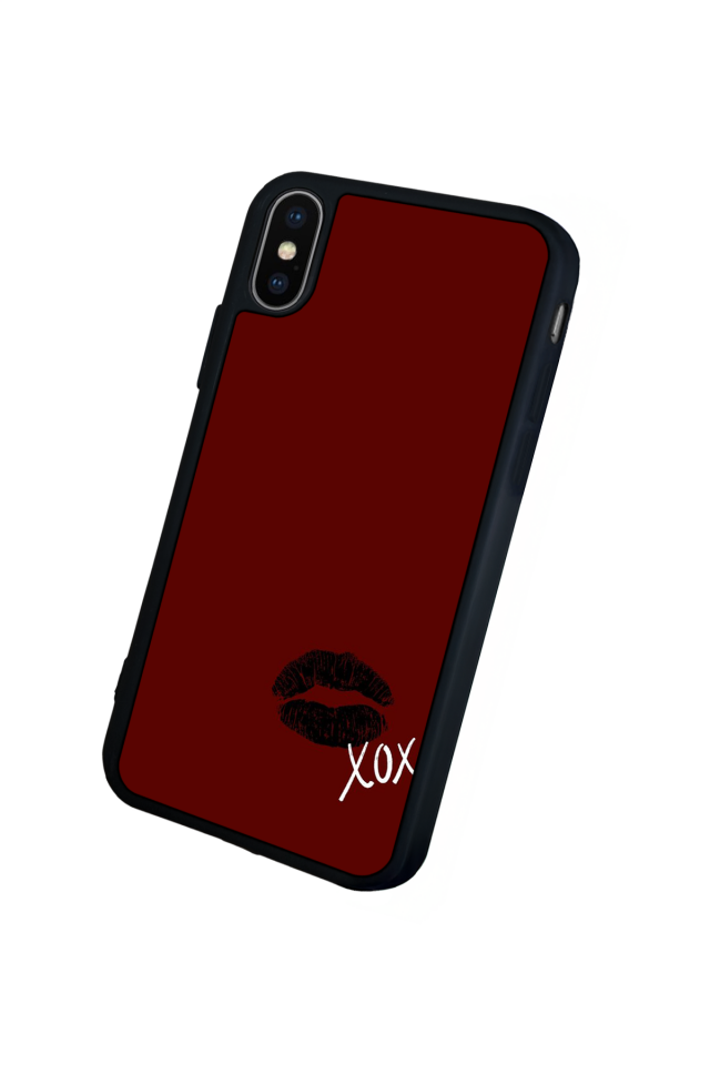 iPhone X/ XS Uyumlu Kalp Love Tasarımlı Glossy Premium Kılıf