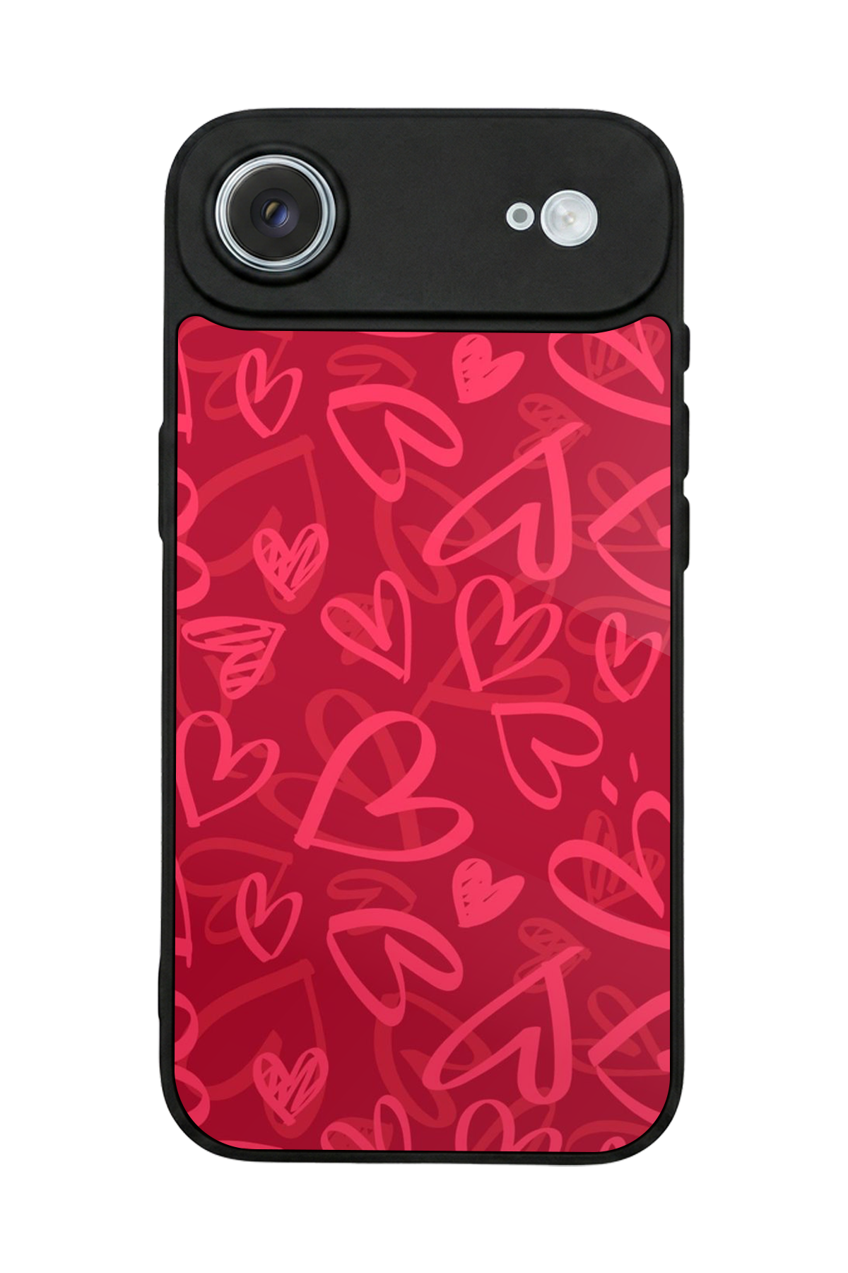 iPhone 17 Air Uyumlu Kalp Love Tasarımlı Glossy Premium Kılıf