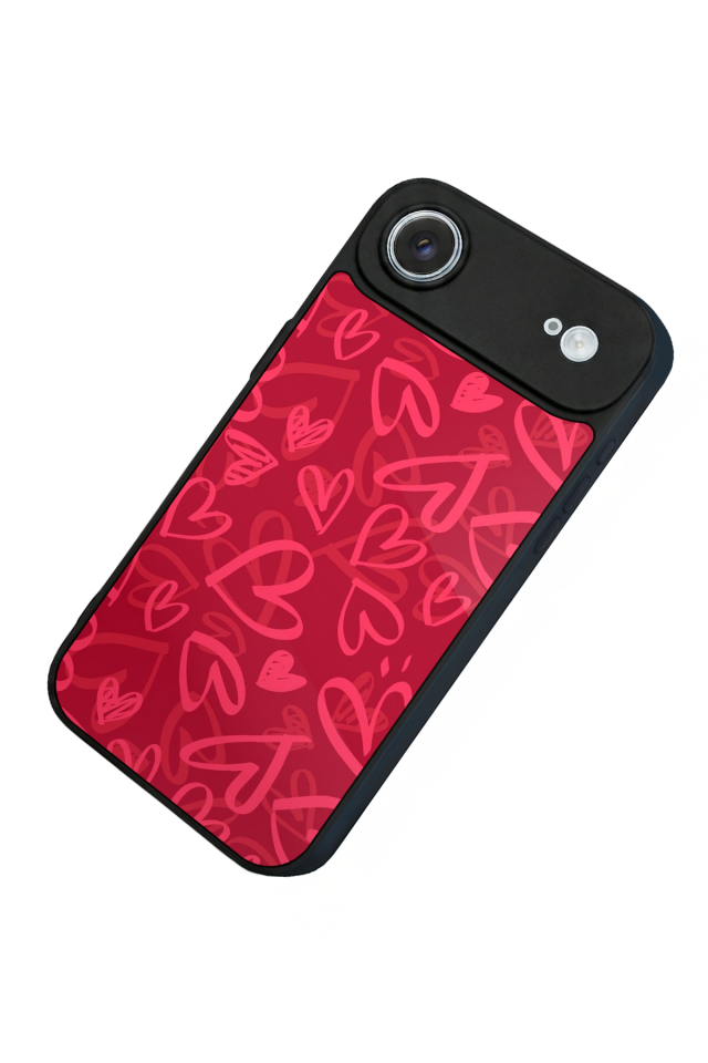 iPhone 17 Air Uyumlu Kalp Love Tasarımlı Glossy Premium Kılıf