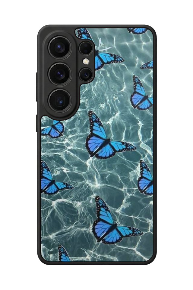 Samsung Galaxy S26 Ultra Uyumlu Kelebek Tasarımlı Glossy Premium Kılıf