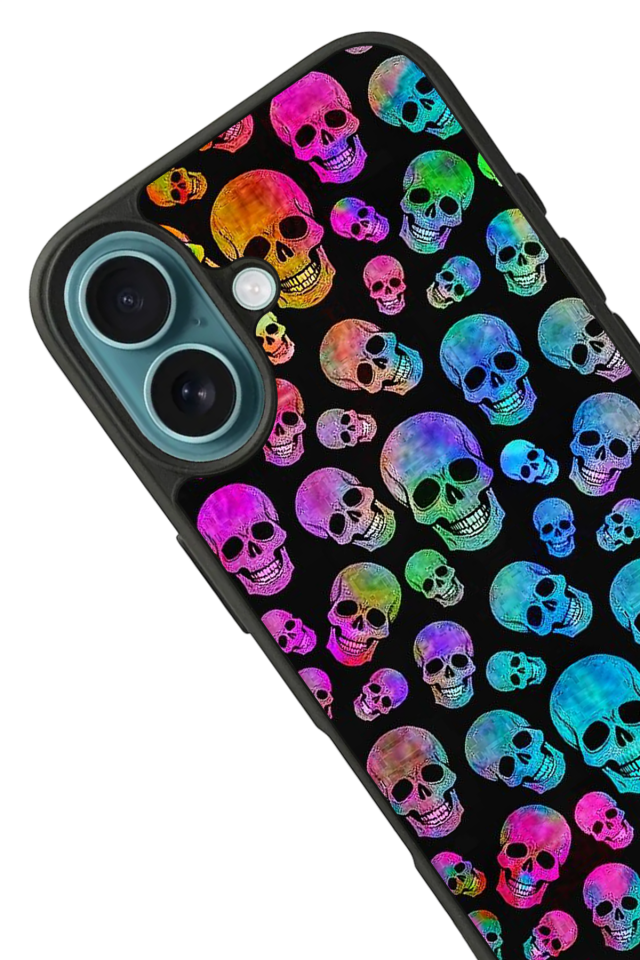 iPhone 16 Plus Uyumlu KuruKafa Tasarımlı Glossy Premium Kılıf