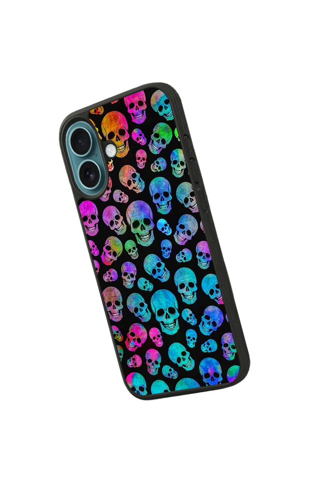 iPhone 16 Plus Uyumlu KuruKafa Tasarımlı Glossy Premium Kılıf